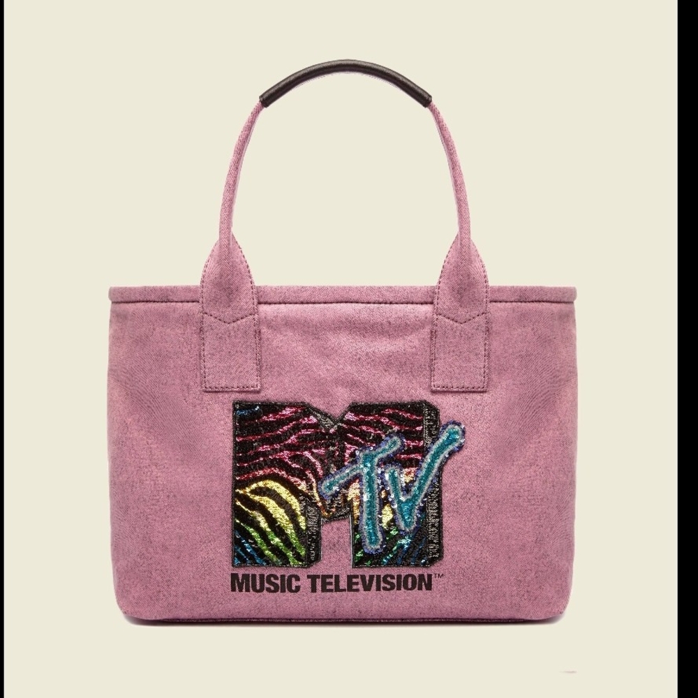 MARK JACOBS MTV Pink Graphic Tote Bag